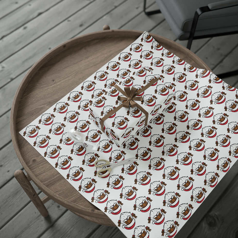 Thumbnail: Peace Out Santa Wrapping Paper - White