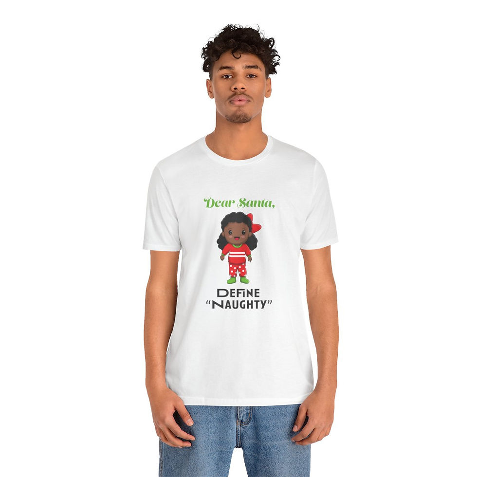 Thumbnail: Dear Santa, Define Naughty: Mila - Adult Unisex T-shirt