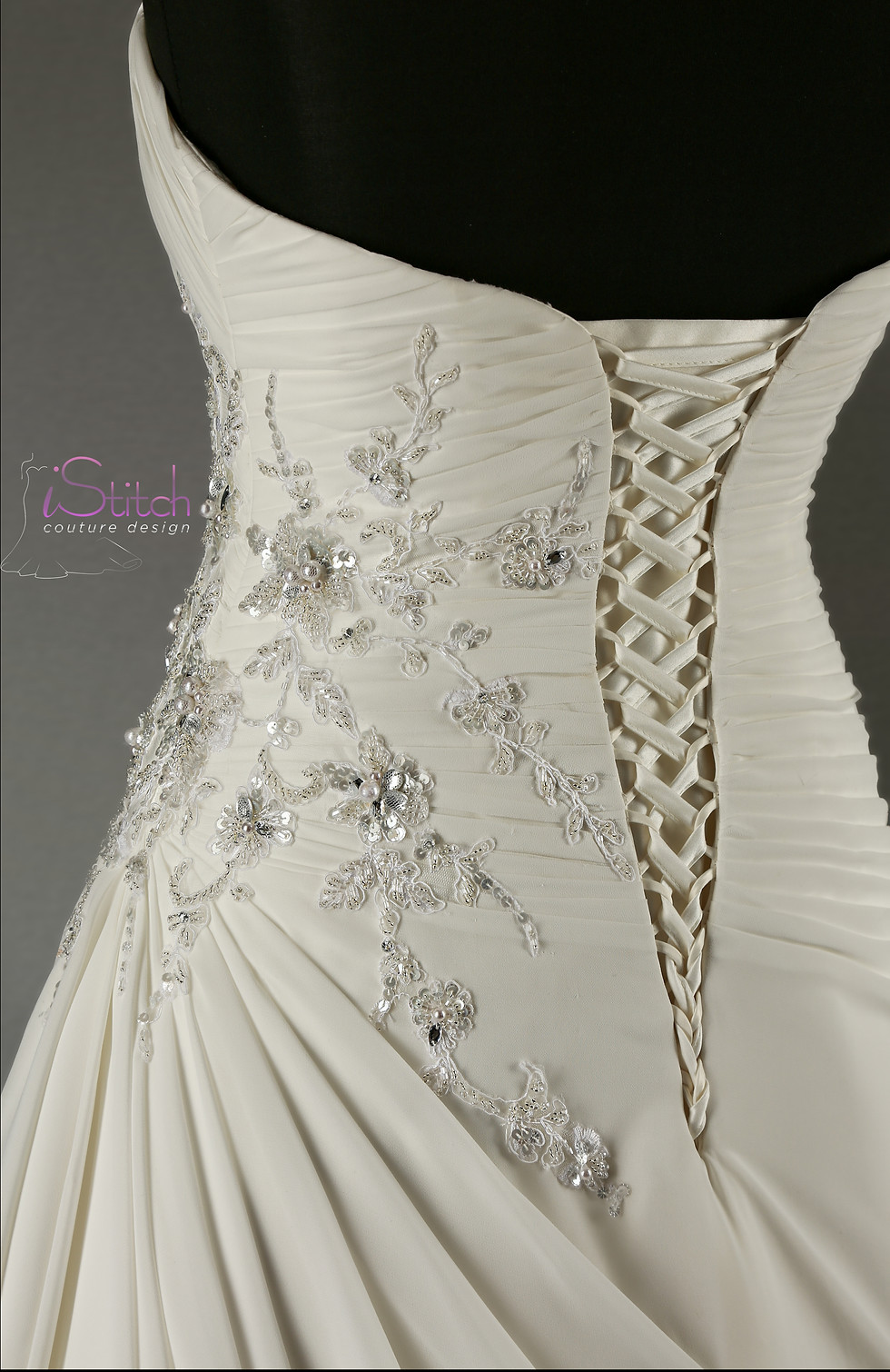 Thumbnail: 'Fiona' Lace Up Back Wedding Dress - Size 12-14