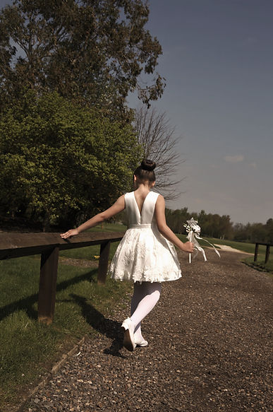 Girl in a white dress by iStitch
