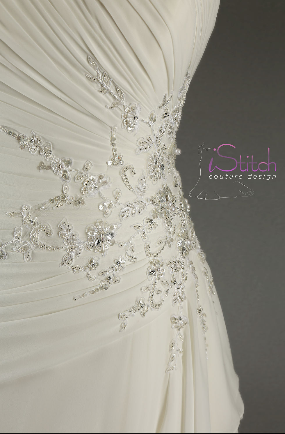 Thumbnail: 'Fiona' Lace Up Back Wedding Dress - Size 12-14