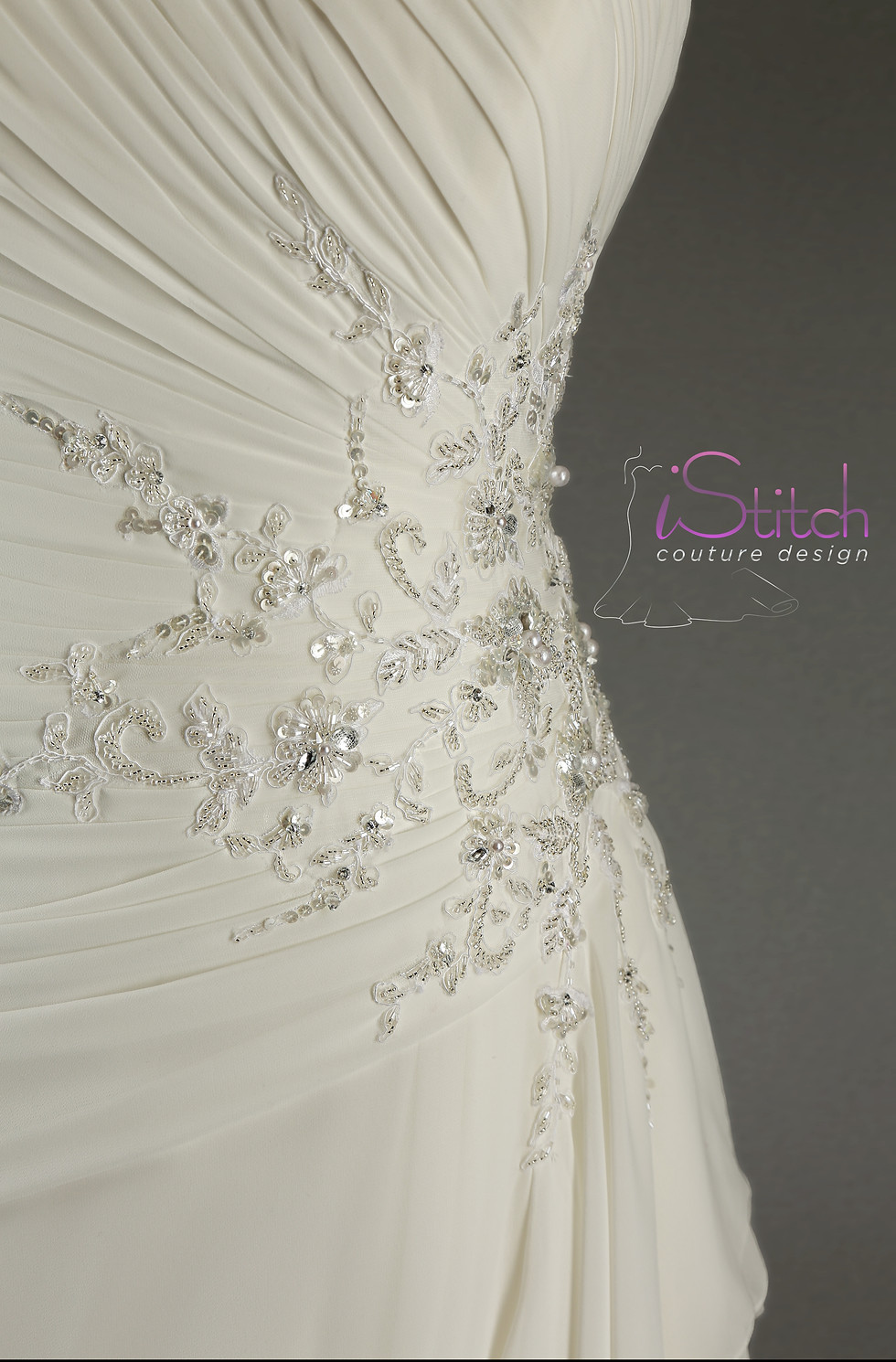 Thumbnail: 'Fiona' Lace Up Back Wedding Dress - Size 12-14