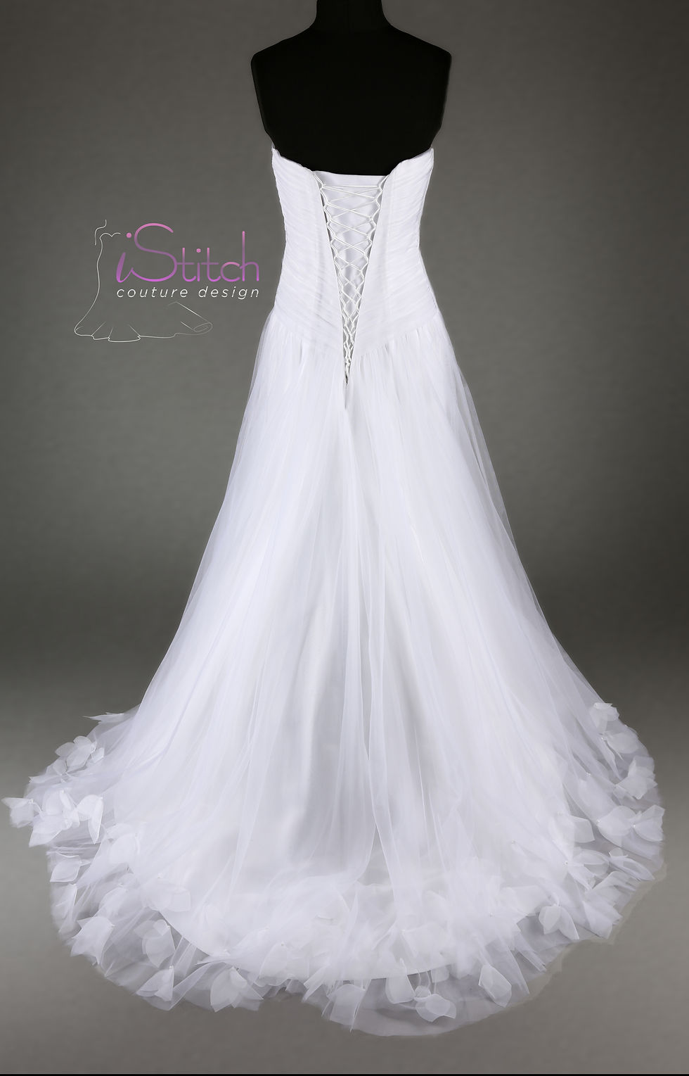 Thumbnail: 'Faith' Tulle Strapless Wedding Dress - Size 10-12