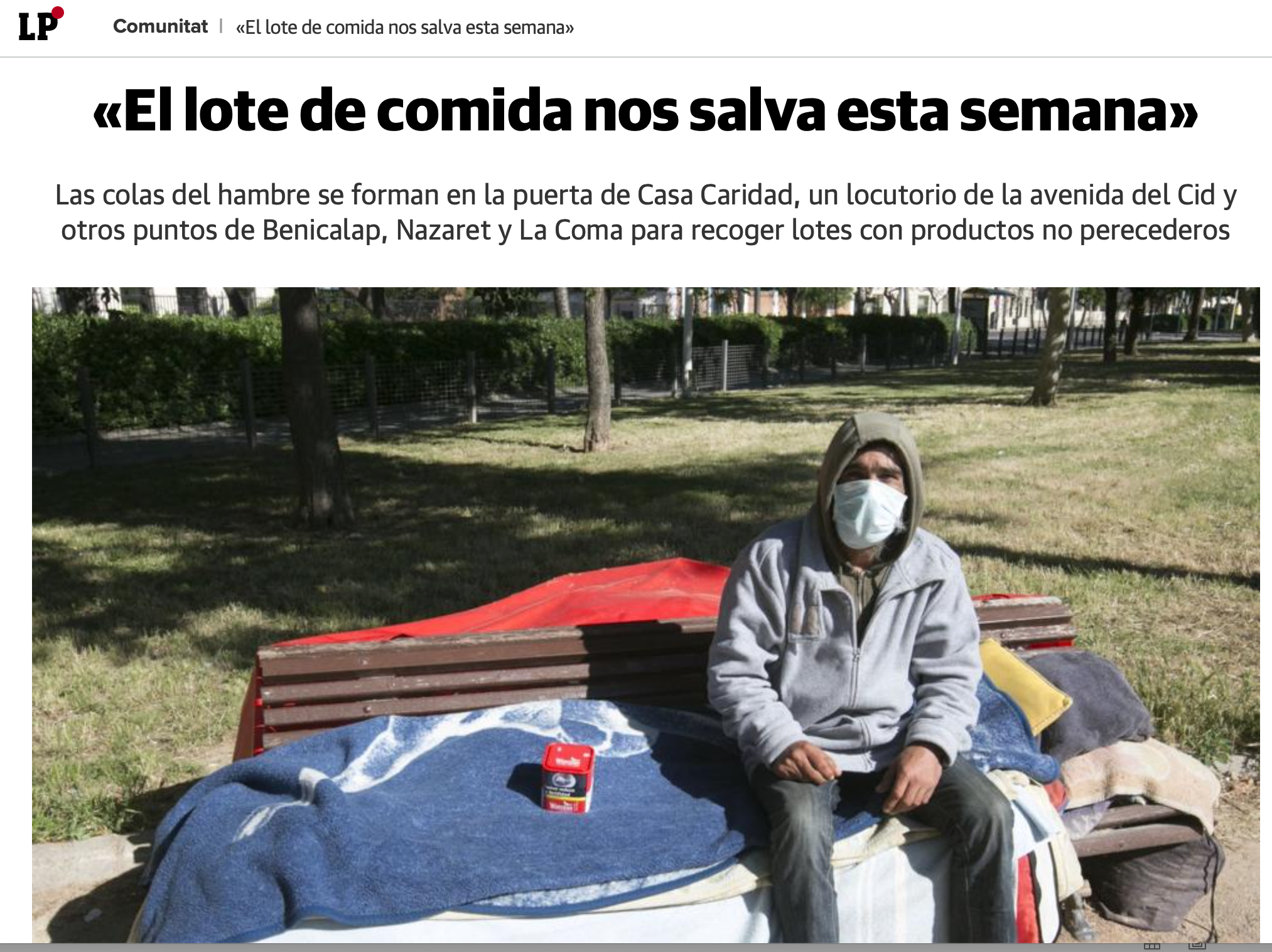 El lote de comida nos salva esta semana. LP 20 de mayo