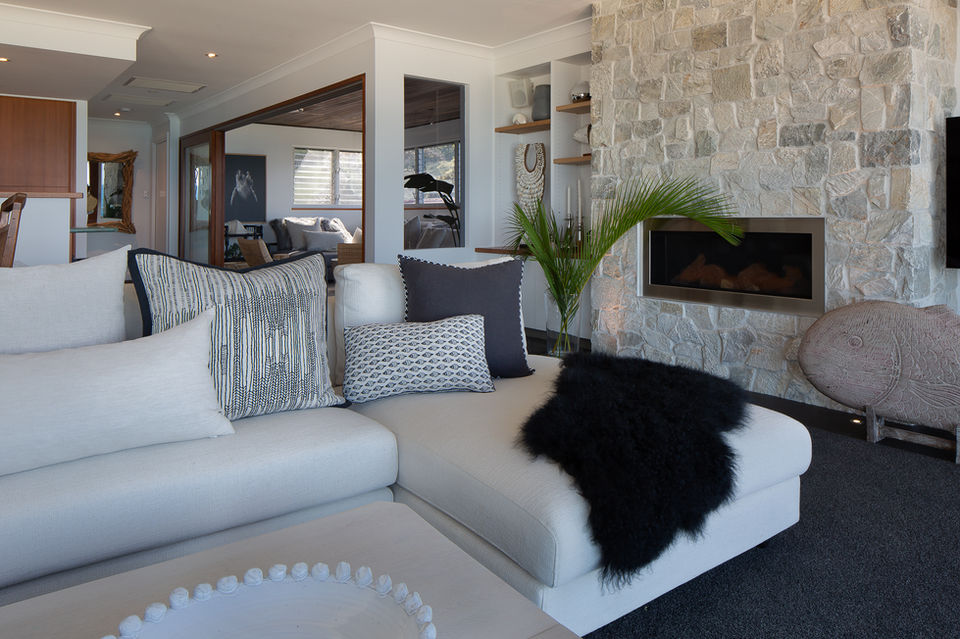 Ultimate relaxation and comfort in our main lounge Swell at Blueys.