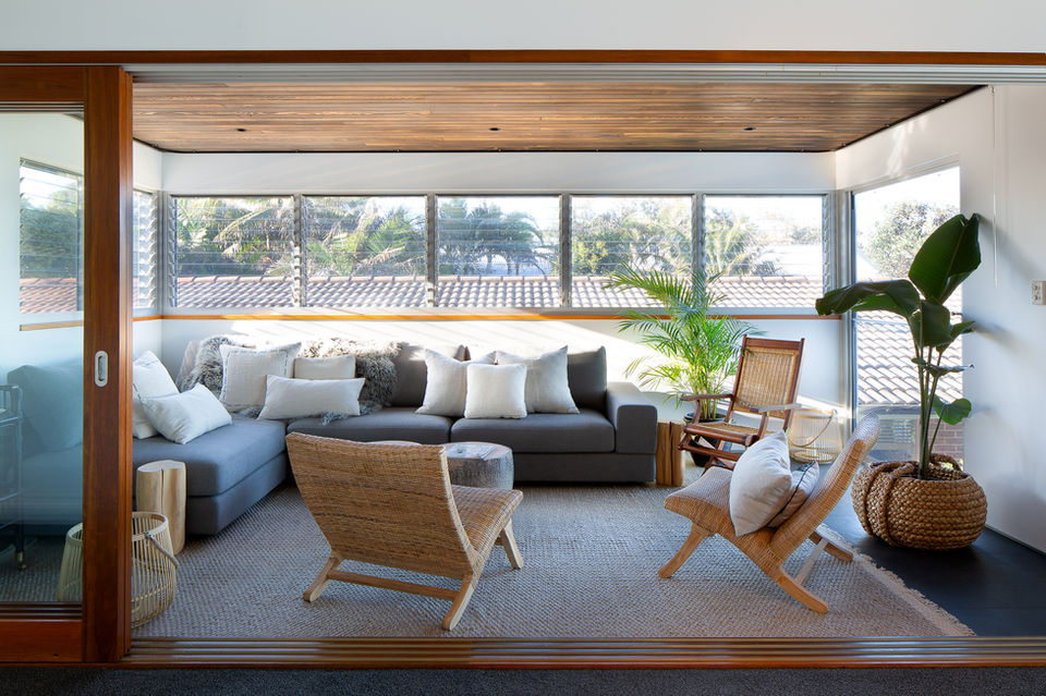Relax in one of the many available livings spaces with ocean views at Swell at Blueys.