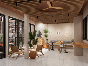 พื้นที่ต้อนรับ Co Working I Be Amazing Office ออกแบบโดย The Collective Studio 