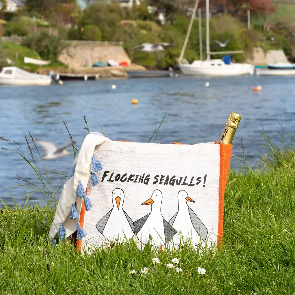 Flocking Seagulls! Jute Bag