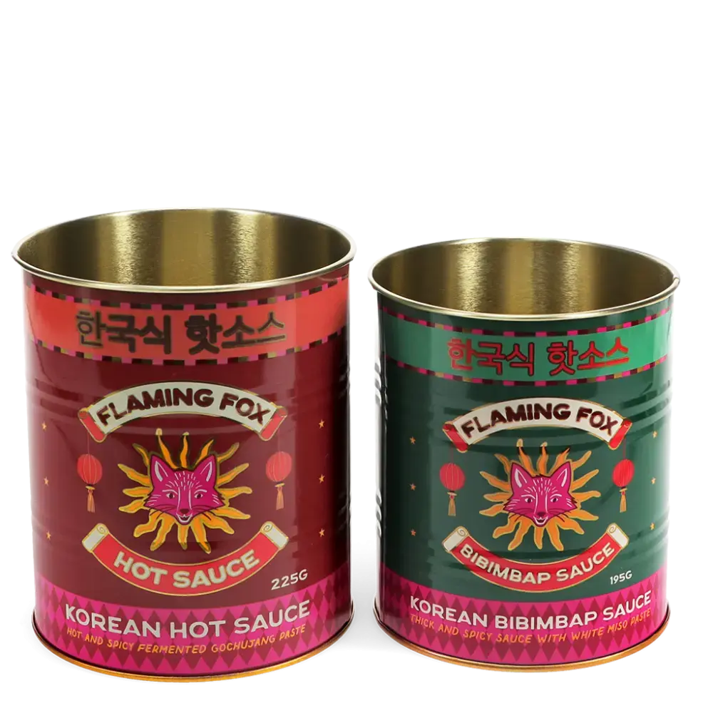 Flaming Fox Sauces - Medium storage tins (set of 2)