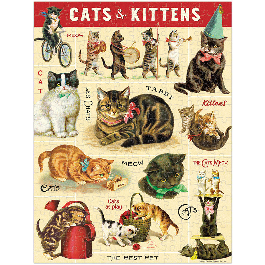Vintage Style Cats & Kittens Mini Puzzle