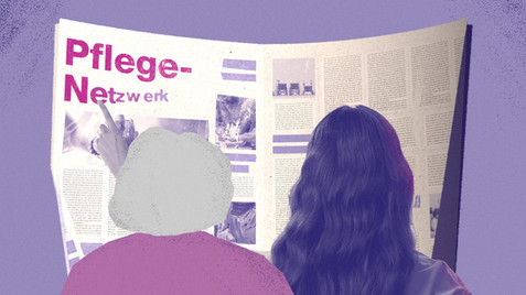 2 women reading the newspaper