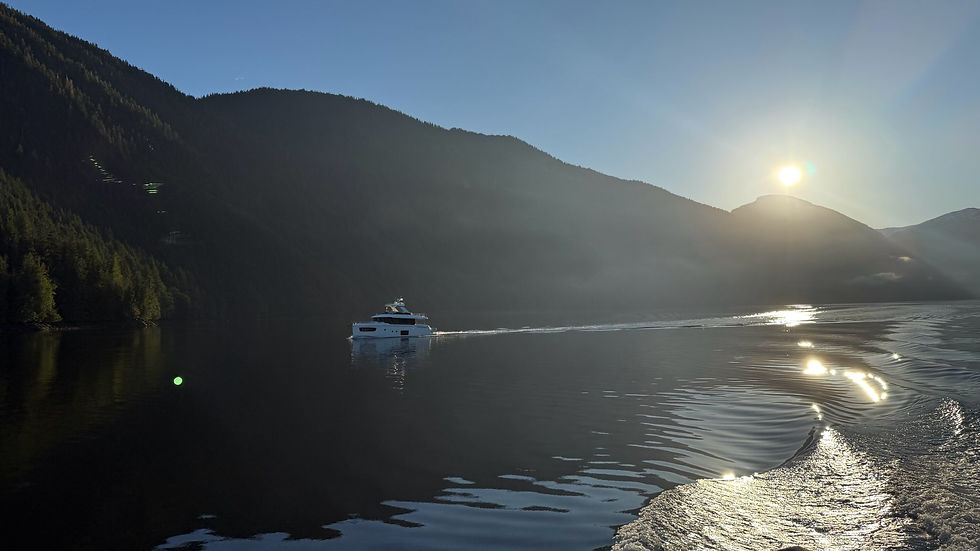 Magic Carpet leaving Khutze Inlet for Prince Rupert. Courtesy of Tommy Anderson