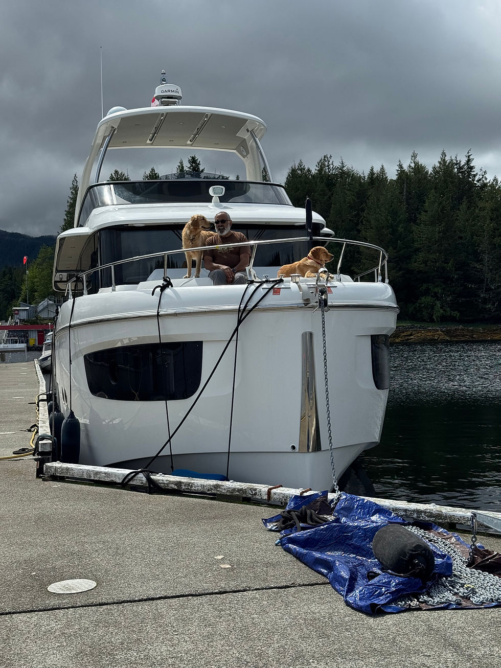 Chain on at the dock, has been measured and marked.