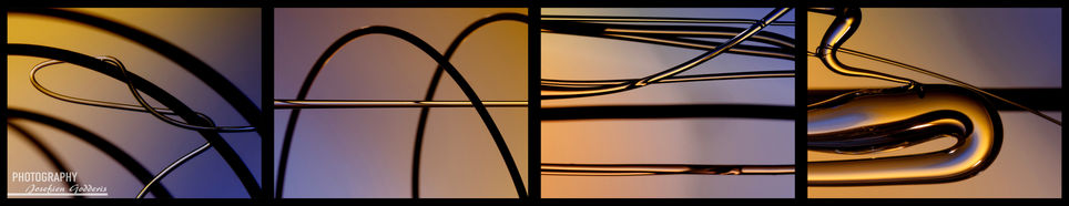 Macro fotografie van abstracte lijnen en kleuren.