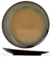 Packshot van een donker bord van Cosy&Trendy. Topshot en front view samen in 1 beeld.