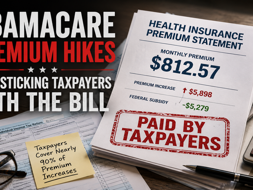Obamacare Premium Hikes Keep Sticking Taxpayers With the Bill
