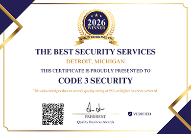 2026 - Landscape Certificate - Code 3 Security.png