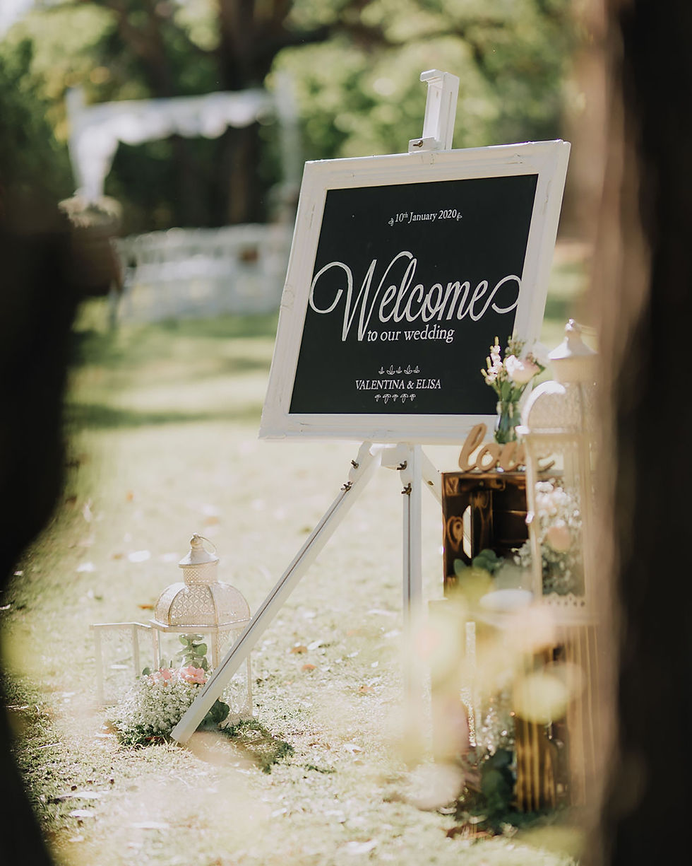 Wedding welcome sign - Sev's Weddings