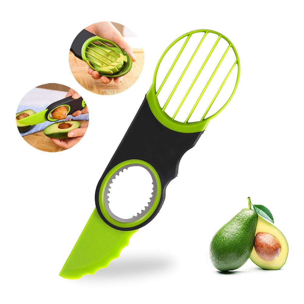 3 in 1 Avocado Slicer Peeler Multifunctional Avocado Cutter Tool Fruit Peeler Cutter