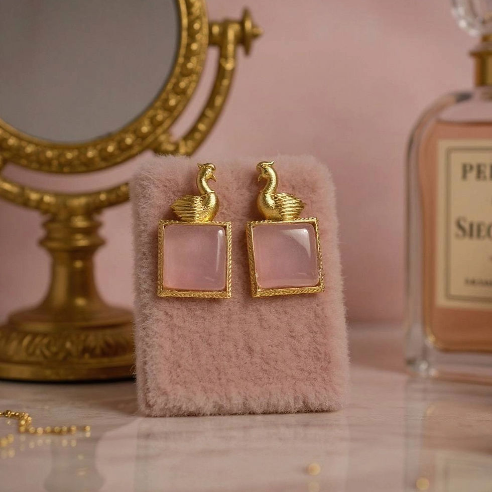 Thumbnail: Rose Glow Swan Studs