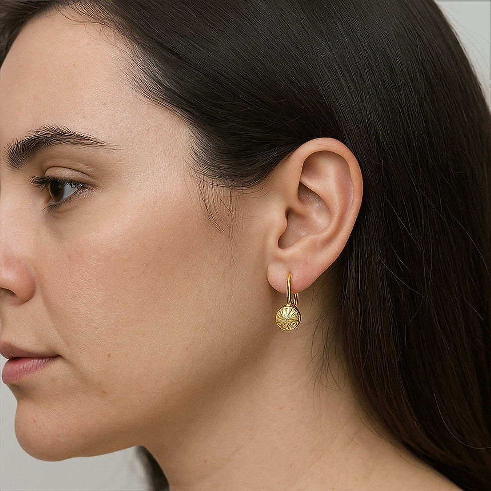 Thumbnail: Golden Lotus drop Earring