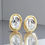 Thumbnail: Kundan Oval Stud Earrings