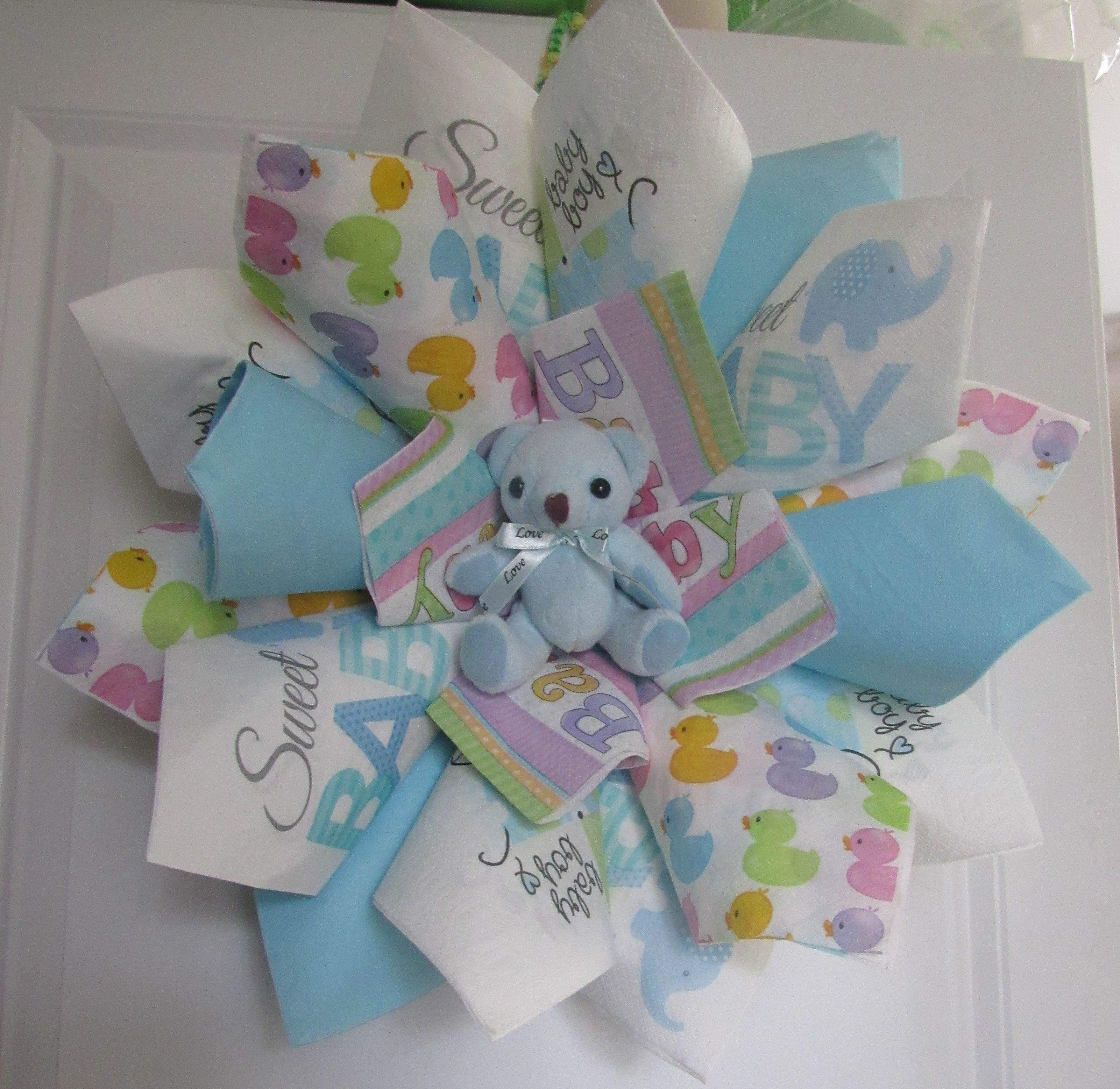Baby Boy Bear wreath
