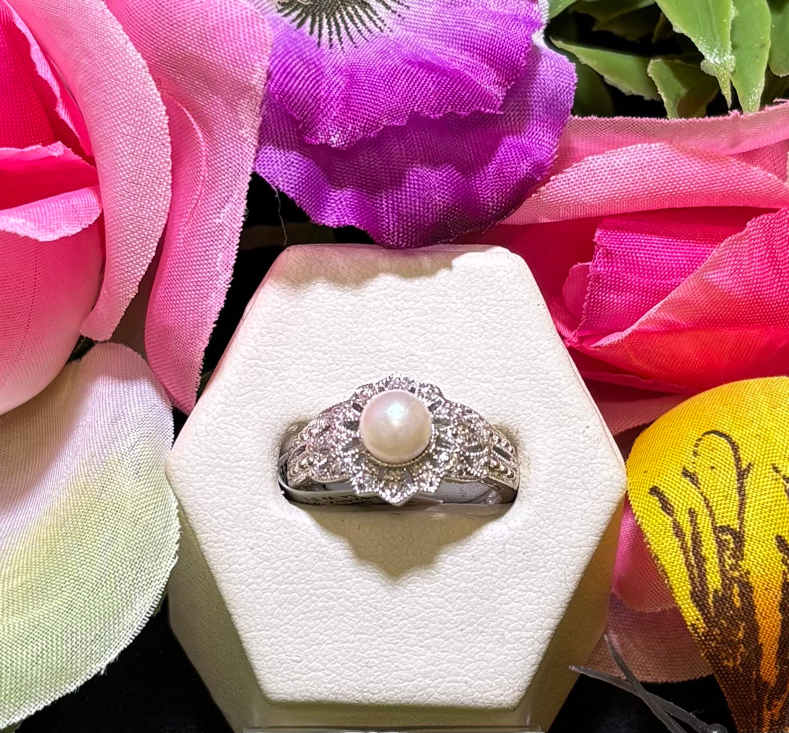 Antique Pearl and Diamond Ring