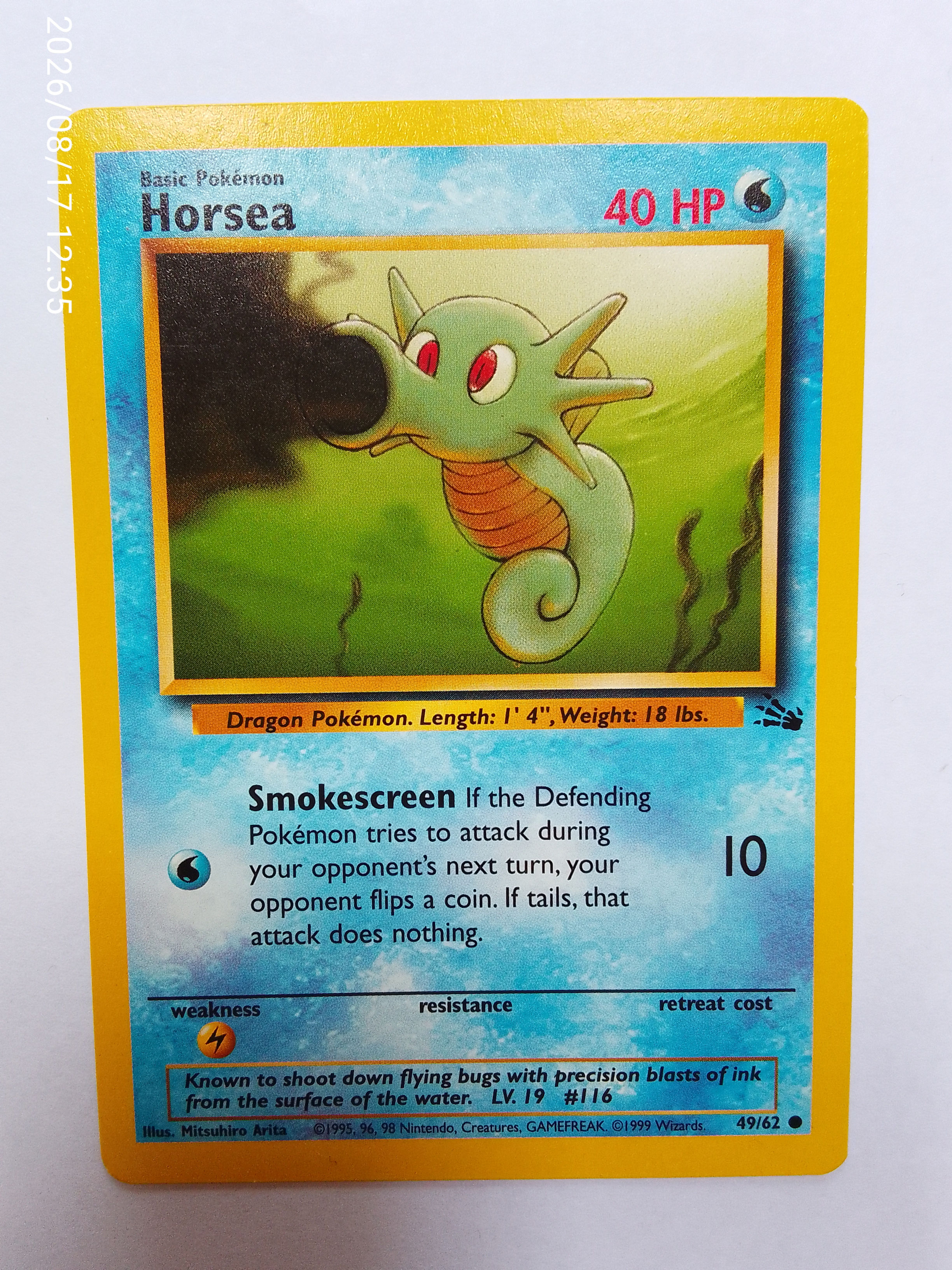 Horsea #49 Pokemon Fossil