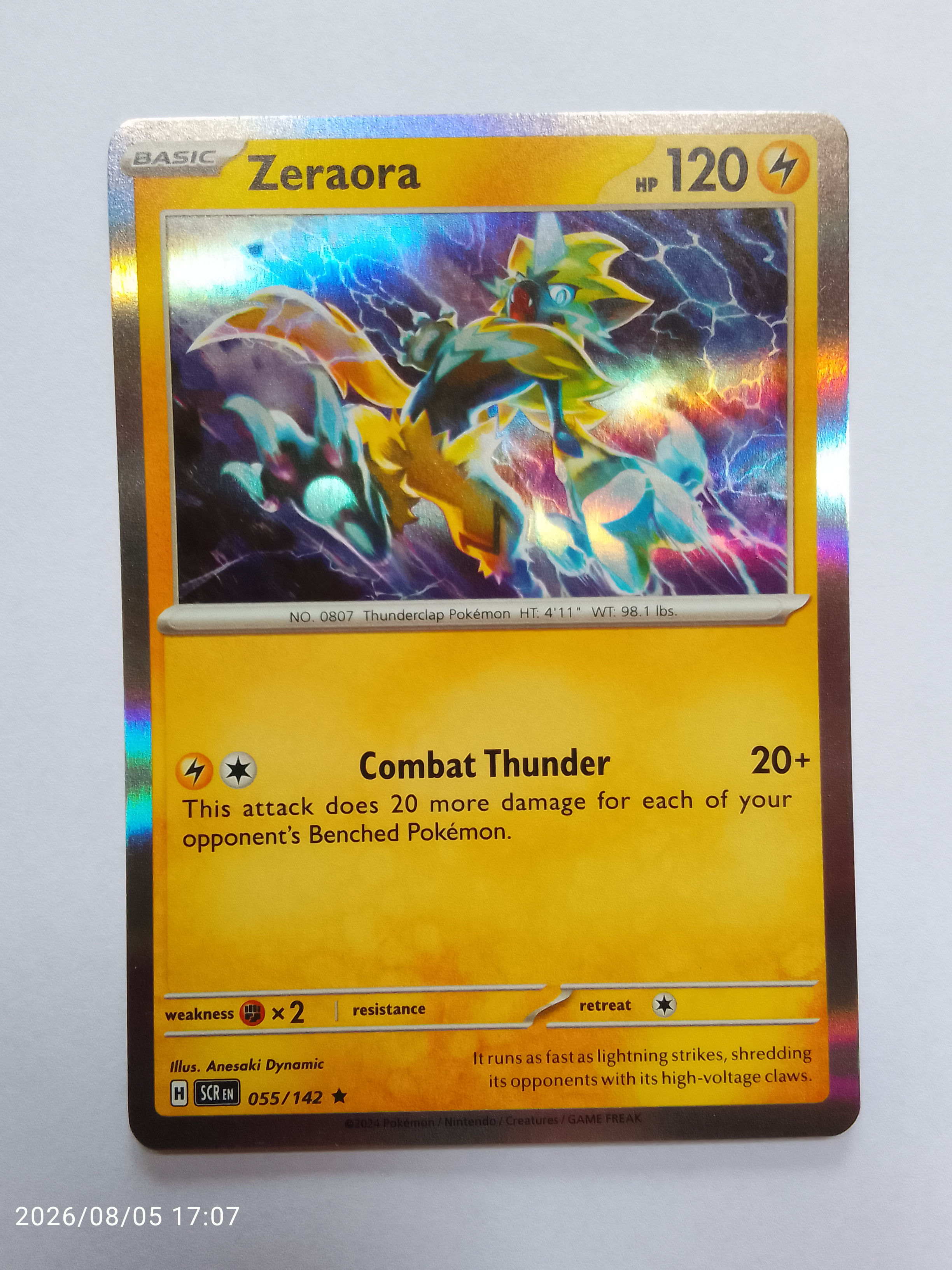 Zeraora #55 Pokemon Stellar Crown