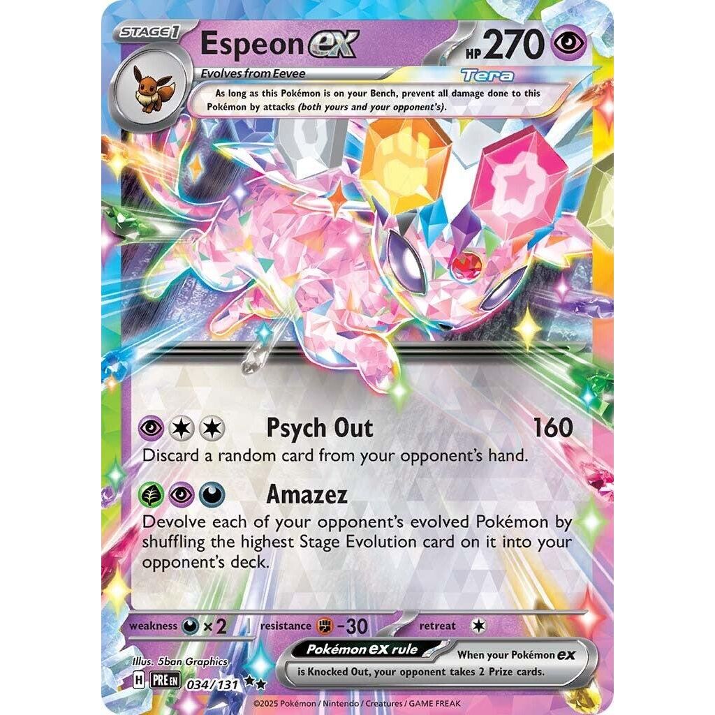 Espeon ex #34 Pokemon Prismatic Evolutions