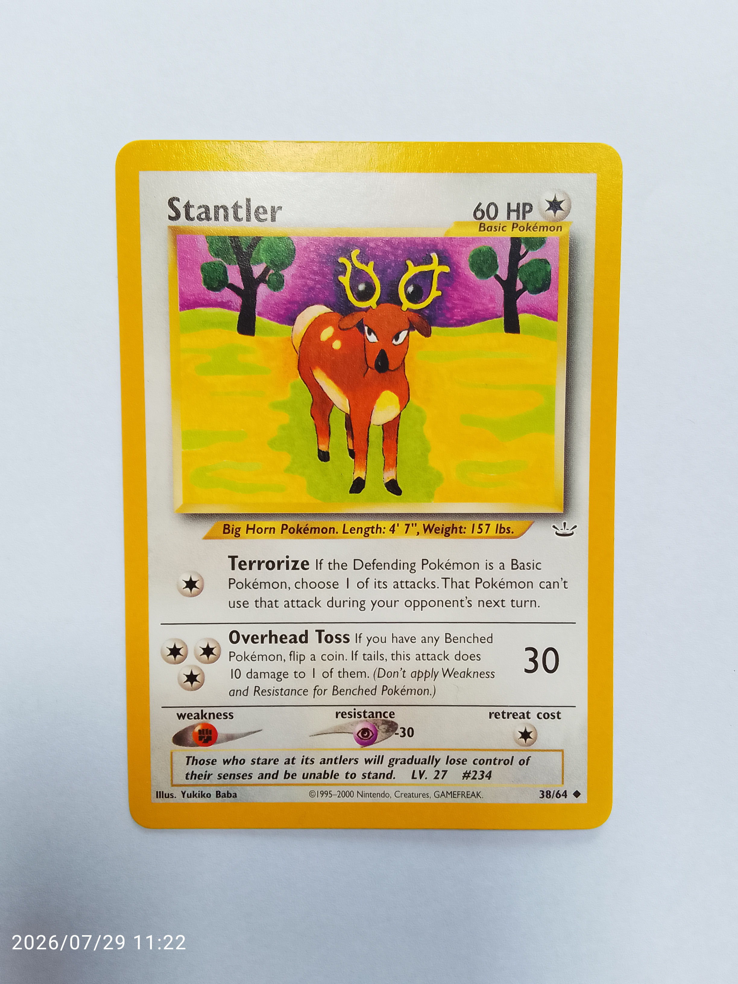 Stantler #38 Pokemon Neo Revelation