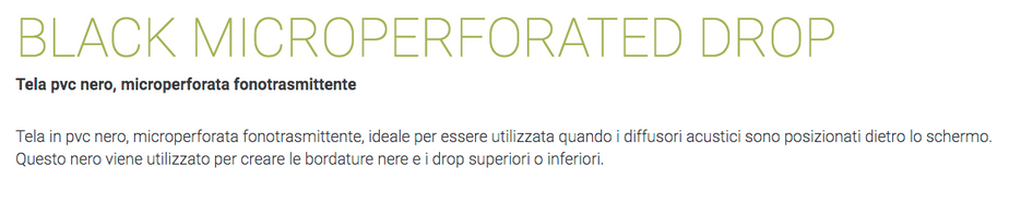 BLACK MICROPERFORATED DROP