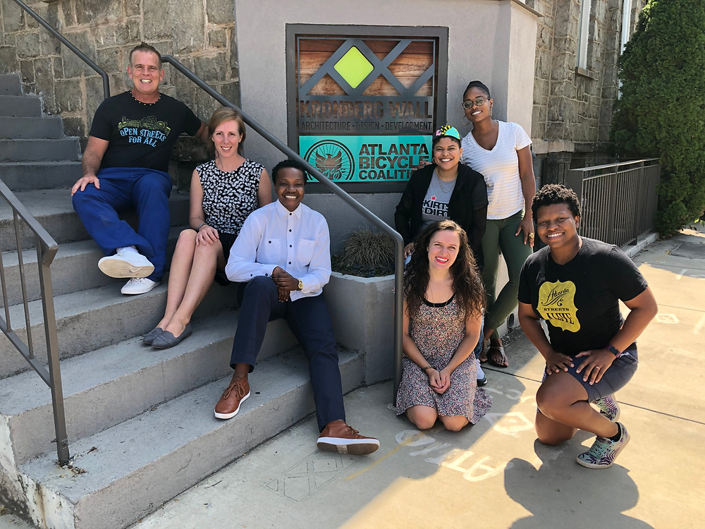 Rolanda Powell with Atlanta Bicycle Coalition Staff