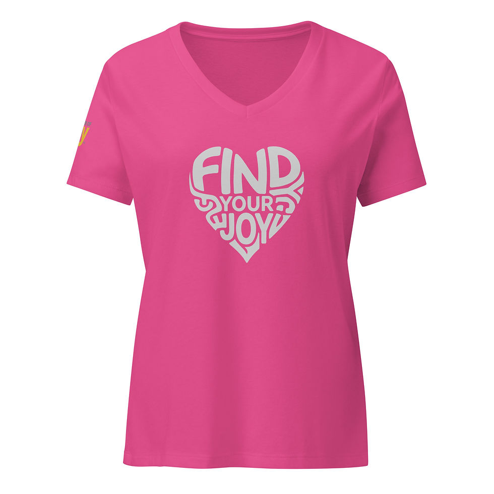Thumbnail: Find Your Joy Women’s relaxed v-neck t-shirt