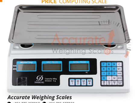 User friendly price computing scale at supplier shop in Lugazi,Uganda