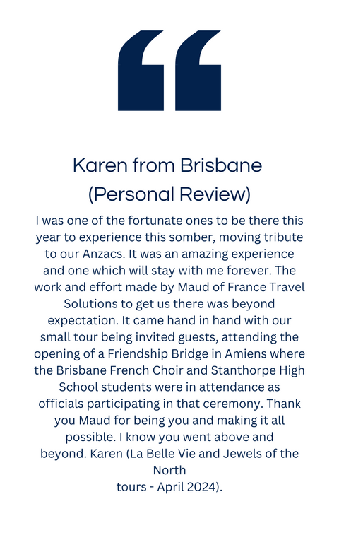 Happy customer on A Taste of France Tour with France Travel Solutions giving google review