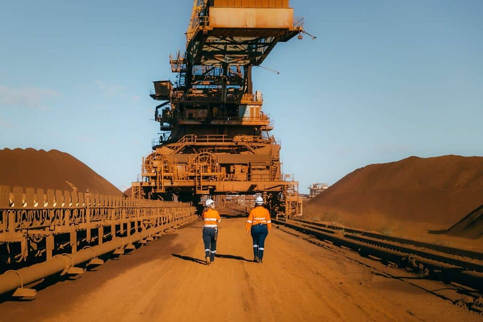 Operación de hierro operada por BHP en Port Hedland, Australia.