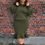 Thumbnail: Hooded Collar Trumpet Skirt Set