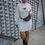 Thumbnail: Hooded Collar Cami Dress Set
