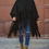 Thumbnail: High Neck Tassel Poncho
