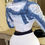 Thumbnail: Distressed Denim Coat - Crop Length