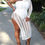 Thumbnail: One Shoulder Fishnet Mesh High Slit Cover Up