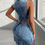 Thumbnail: Halle's Cutout Denim Dress