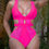 Thumbnail: Cutout Backless Thick Strap One Piece Swimsuit