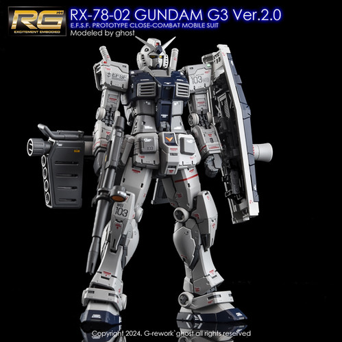 ロボット RG RX-78-2 GUNDAM Ver. 2.0 & G-3 GUNDAM RG Mobile Suit Gundam RX-78-2 Gundam Ver.2.0 1/144 scale color