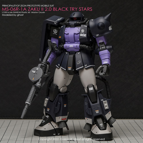 00s 希少 BPN 燕尾ツギハギダメージボレロ goth darkcore MG] ZAKU II 2.0 BLACK TRY STARS | G-rework