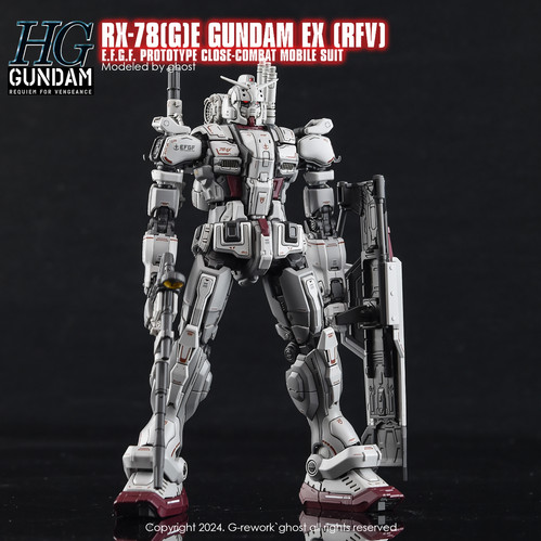 HG ガンプラ RK-78(G)E GUNDAM EX (RFV)　全塗装 BANDAI HG 1/144 RX-78(G)E GUNDAM EX (RFV) Model Kit REQUIEM