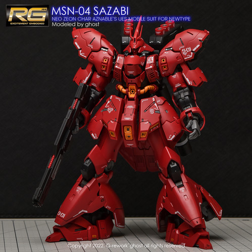ロボット RG MSN-04 SAZABI RG Gundam 1/144 MSN-04 Sazabi Shar's Mobile Suit for Newtype