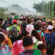 Migrantes se preparan en sur de México para salir a la capital CDMX